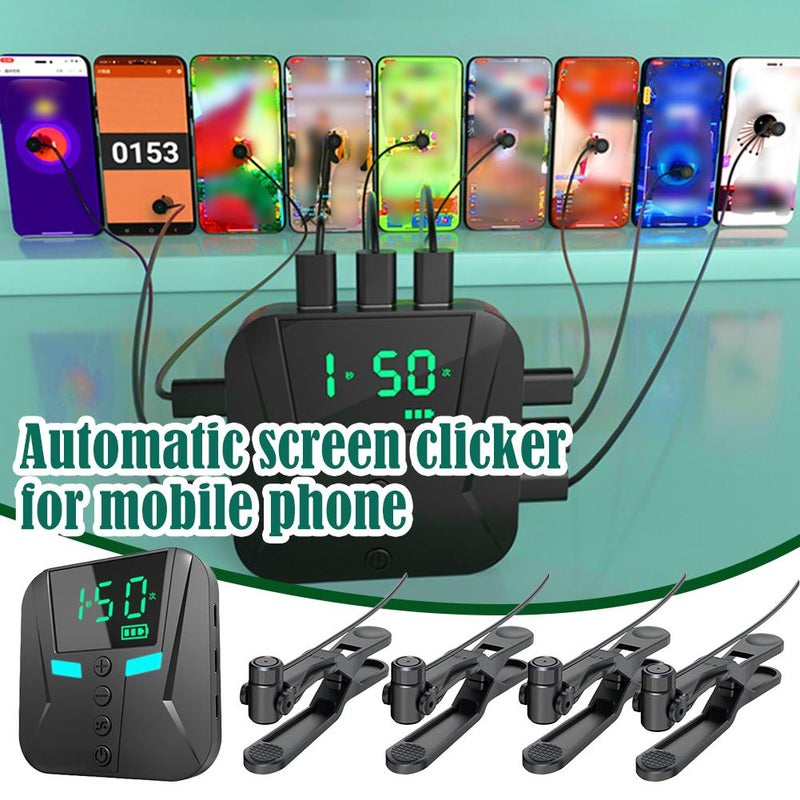 Auto Clicker for Smart Phone, Screen Tapper with Adjustable Speed 50-960 Times Per Second for Live Streaming, Gaming & Social Apps 2025 New (5 clicking head) - Image 2